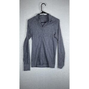 Moving Comfort Pullover Womens Medium Gray Quarter Zip Athletic Running Top